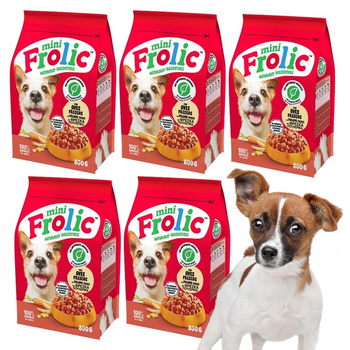 FROLIC MINI  półmiękka karma dla psa MAŁE RASY 5x800g