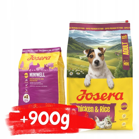 Josera Mini Adult Chicken Rice sucha karma dla psa10kg + 900g