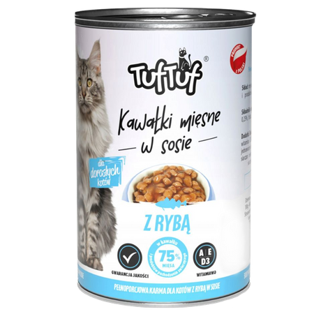 TUF TUF Karma dla kota kawałki w sosie 24x415g