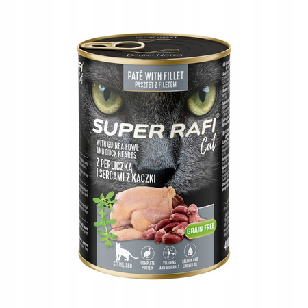 Super Rafi Cat PATE FILET Mix smaków 24x400g