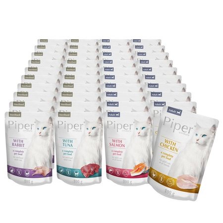 Piper Animals MIX SMAKÓW 40x100g mokra karma dla kota