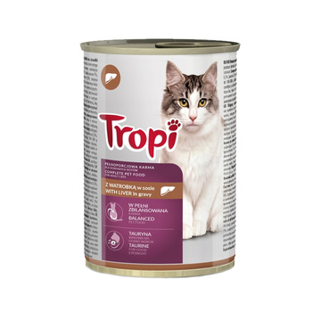 Tropi kawałki dla kota 830 g z Wątróbką