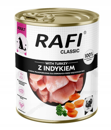 Mokra karma dla psa Rafi Classic mix 20x800