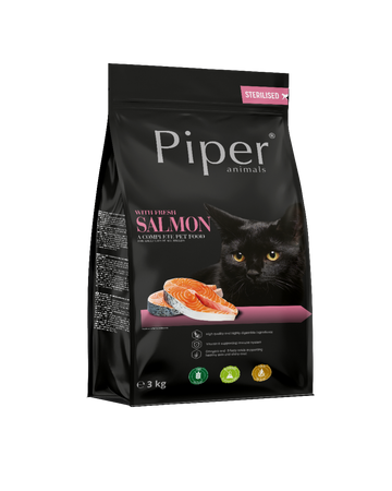 Piper Kot 3 kg Sterylizet z Łososiem sucha karma dla kota