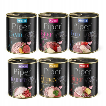 Mokra karma dla psa Piper Animals MIX SMAKÓW 30x800g