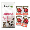 TropiDog Premium JUNIOR S M Turkey Rice sucha karma dla psa  8 kg + tuf tuf