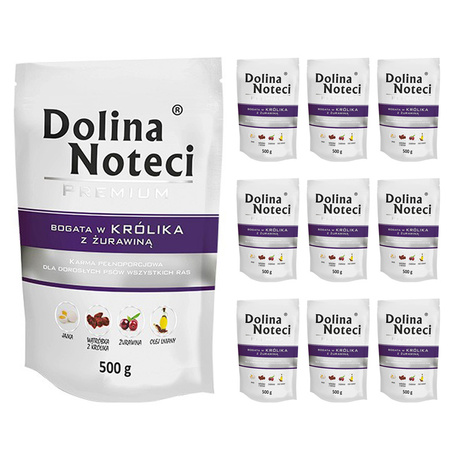 500g x 10 Dolina Premium KRÓLIK mokra karma dla psa