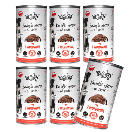 TUF TUF mokra karma dla psa Wołowina 6x1250g