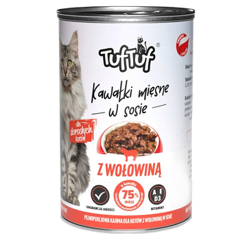 TUF-TUF KOT 415 g mokra karma dla kota z Wołowiną
