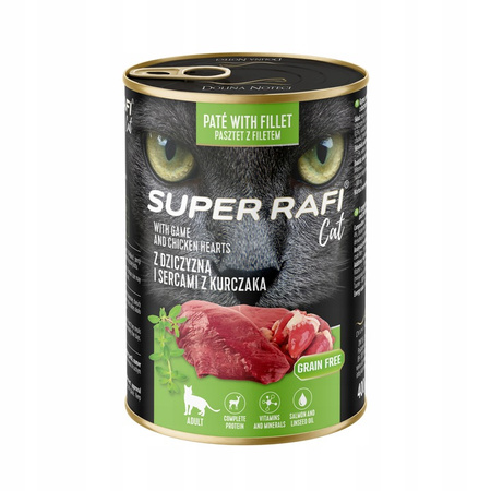 Super Rafi Cat PATE FILET Mix smaków 24x400g