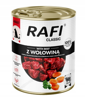 Mokra karma dla psa Rafi Classic z wołowiną 800 g