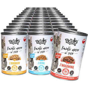 TUF TUF Mokra karma dla kota kawałki w sosie 36x415g