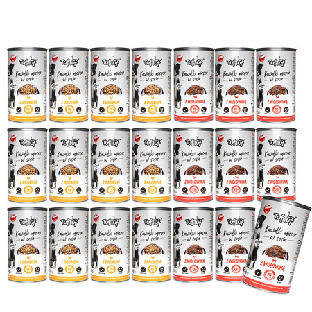 TUF TUF mokra karma dla psa MIX SMAKÓW 21x1250g