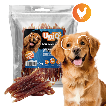 PRZYSMAKI DLA PSA MEATY 500g Miękkie stripsy z kaczki