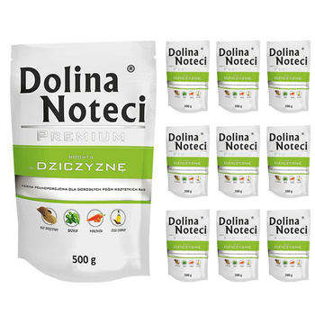 500g x 10 Dolina Premium DZICZYZNA mokra karma dla psa