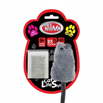 Zabawka dla kota mysz z 2 saszetkami kocimiętki - "2"