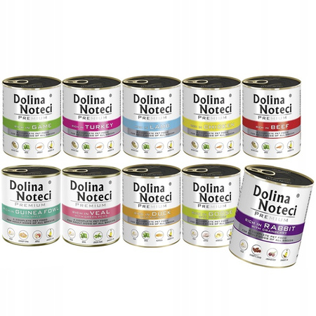 Dolina Noteci Premium MIX SMAKÓW  mokra karma dla psabez ryb 30x800g