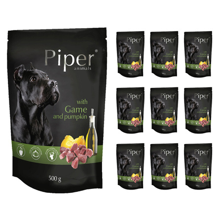 Piper z dziczyzną i dynią mokra karma dla psa 10x500g