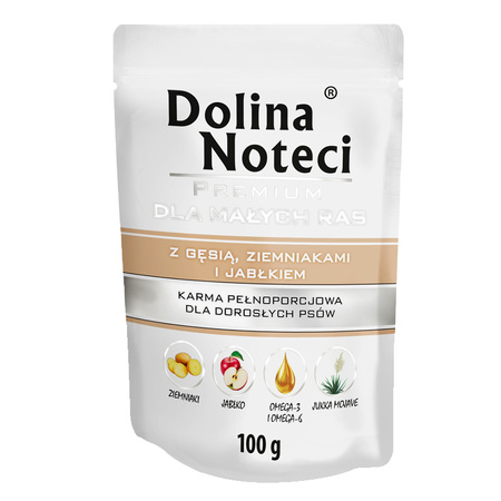 Dolina Noteci Małe Rasy mokra karma dla psa 100g Gęś