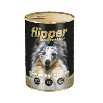 Flipper  mokra karma dla psa z wołowiną i drobiem 400 g