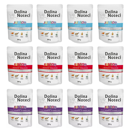 DOLINA NOTECI PREMIUM JUNIOR Mix Smaków mokra karma dla psa 12x300g