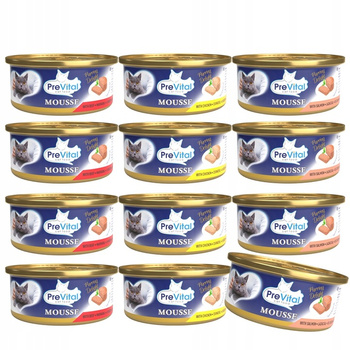 PreVital Adult MUS dla dorosłych kotów MIX SMAKÓW 12x85g