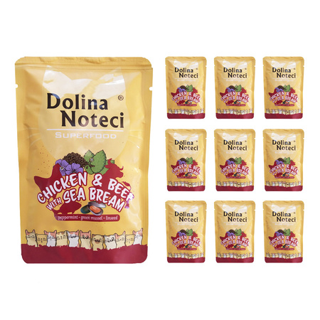 Dolina Noteci Superfood KURCZAK WOŁOWINA mokra karma dla kota 10x85g