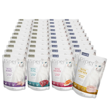 Piper Animals MIX SMAKÓW 40x100g mokra karma dla kota