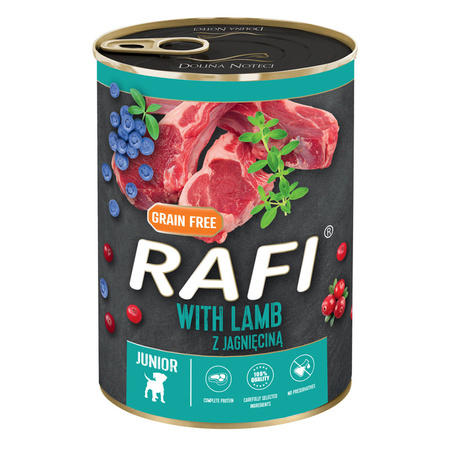 RAFI JUNIOR Mix smaków - Zestaw mokra karma dla psa 40x400g