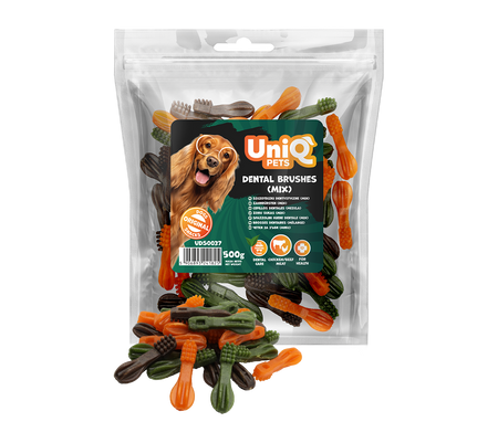 Przysmak Uniq Pets 500 g Szczoteczki Denty mix