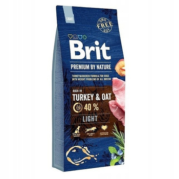 Brit PREMIUM BY NATURE LIGHT 15kg sucha karma dla psa