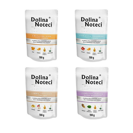 Dolina Noteci Małe Rasy Mix smaków mokra karma dla psa12x100g