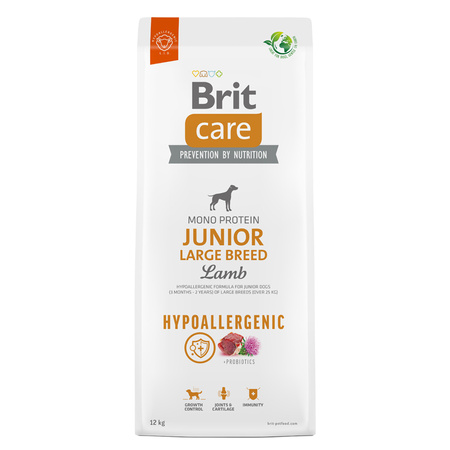 Brit Care Hypoallergenic Junior Large Breed Lamb sucha karma dla psa  12kg