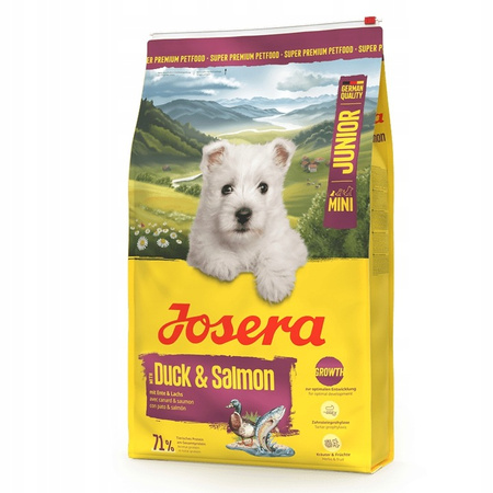 Josera MiniJunior Duck & Salmon sucha karma dla psa 10kg