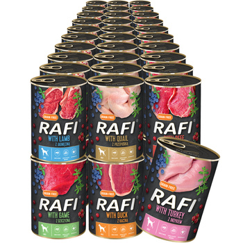 Rafi Premium MIX SMAKÓW mokra karma dla psa 60x400g