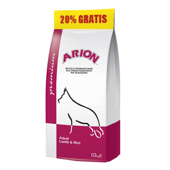 Arion Premium Lamb Rice  sucha karma dla psa 10+2kg