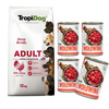 TropiDog Premium Adult ML Turkey Rice  sucha karma dla psa 12kg + tuf tuf