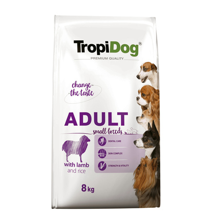 TropiDog Adult S Lamb Rice 8 kg