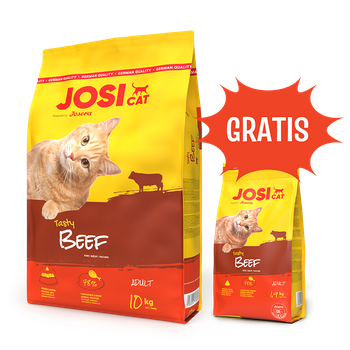 JosiCat Tasty Beef 10kg + 1,9kg gratis