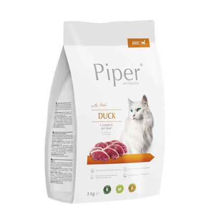 Piper Kot 3 kg ze świeżą Kaczką sucha karma