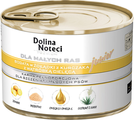 Dolina Noteci Junior Małe Rasy Mix smaków mokra karma dla psa  12x185g