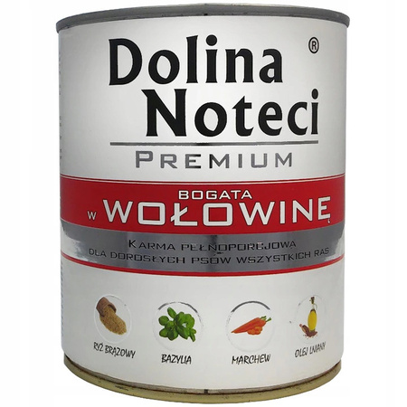 Dolina Noteci Premium WOŁOWINA mokra karma dla psa  6x800g