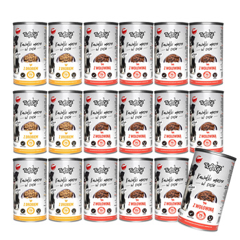 TUF TUF mokra karma dla psa MIX SMAKÓW 18x1250g wołowina