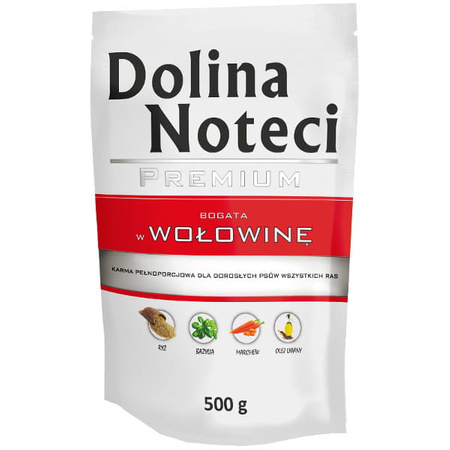 Dolina Noteci Premium Bogata w Wołowinę 500g mokra karma dla psa