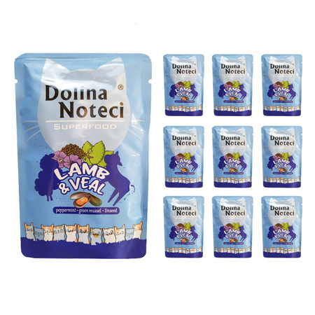 Dolina Noteci Superfood JAGNIĘCINA CIELĘCINA  mokra karma dla kota 10x85g
