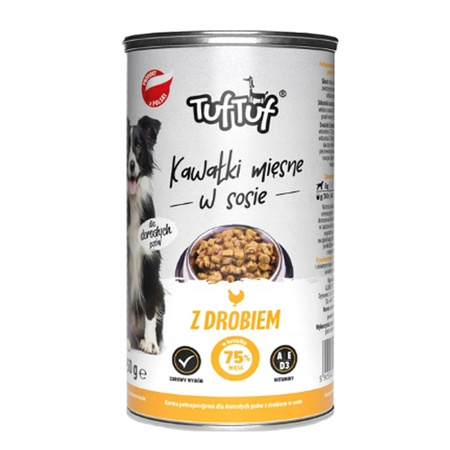 TUF TUF mokra karma dla psa MIX SMAKÓW 18x1250g drób