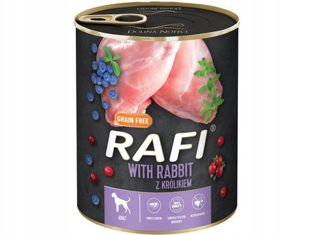 Rafi Pies 800 g mokra karma dla psa z Królikiem