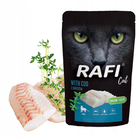 RAFI pasztet mokra karma dla kotów z Dorszem 100g