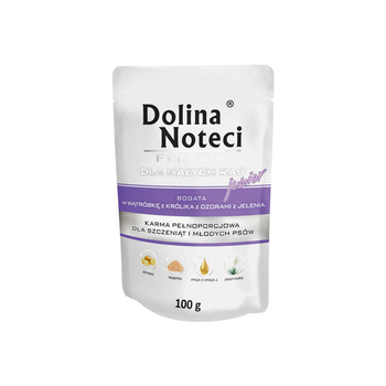 Dolina Noteci Junior Małe Rasy  mokra karma dla psa 100g Wątroba z Królika