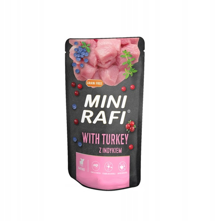 RAFI MINI z Indykiem MAŁE RASY  mokra karma dla psa10x150g